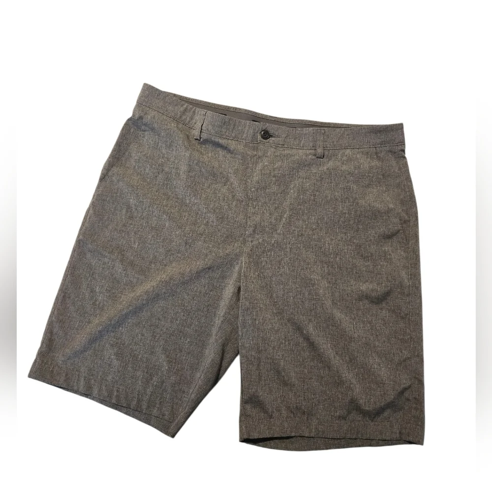 PGA Tour Men's Charcoal Flat Front Shorts 9 In Inseam Size 38